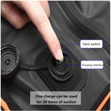 Visnalefry 55L Travel Backpack with Built - in Vacuum Seal Backpacks Exapandable Waterproof Air Compression with electronic scale TSA Lock Carry - On Suitcase Luggage Laptop Bag Black