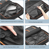 Visnalefry 55L Travel Backpack with Built - in Vacuum Seal Backpacks Exapandable Waterproof Air Compression with electronic scale TSA Lock Carry - On Suitcase Luggage Laptop Bag Black