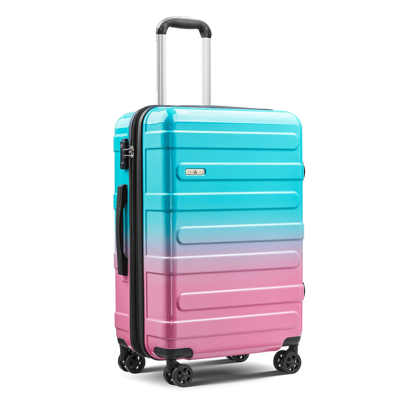 VIVIcity Carry on 20inch Luggage with Spinner Wheels, Lightweight PC+ABS Hard Shell Suitcases, Expandbale Storage & TSA Aprovel Lock