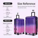 VIVIcity Carry on 20inch Luggage with Spinner Wheels, Lightweight PC+ABS Hard Shell Suitcases, Expandbale Storage & TSA Aprovel Lock
