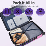 VIVIcity Carry on 20inch Luggage with Spinner Wheels, Lightweight PC+ABS Hard Shell Suitcases, Expandbale Storage & TSA Aprovel Lock