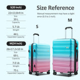 VIVIcity Carry on 20inch Luggage with Spinner Wheels, Lightweight PC+ABS Hard Shell Suitcases, Expandbale Storage & TSA Aprovel Lock