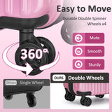 VIVIcity Carry on 20inch Luggage with Spinner Wheels, Lightweight PC+ABS Hard Shell Suitcases, Expandbale Storage & TSA Aprovel Lock