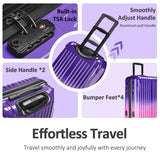 VIVIcity Carry on 20inch Luggage with Spinner Wheels, Lightweight PC+ABS Hard Shell Suitcases, Expandbale Storage & TSA Aprovel Lock