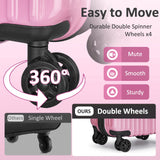 VIVIcity Carry on Luggage 2 Sets(20in/24in) with Spinner Wheels, Lightweight PC+ABS Hard Shell Suitcases, Expandbale Storage & TSA Aprovel Lock
