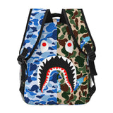 Vkaxopt Backpack Shark Teeth Camo Backpacks Travel Laptop Daypack Big Capacity Bookbag Fashion Durable Back Pack for Men and Women - ClassicColor