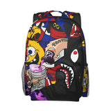 Vkaxopt Backpack Shark Teeth Camo Backpacks Travel Laptop Daypack Big Capacity Bookbag Fashion Durable Back Pack for School Boy Girl Men and Women - SuperGraffiti