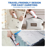 VMstr 15 Pack Travel Vacuum Storage Bags with USB Pump, Vacuum Packing Seal for Luggage and Suitcase, Space Saver for Clothes and Clothing Travel