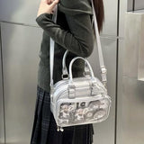 Vobomo Ita Bag Ita Backpack with Insert Big Capacity Single Shoulder Bag Crossbody Bag Y2k Handbag Commuter Bag (Black)