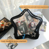 Vobomo Kawaii Ita Bag Backpack Star Pins Display Crossbody Bag with Insert Y2k Aesthetic Cute Handbag for Anime Comic Con (Black)
