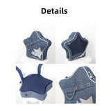 Vobomo Kawaii Ita Bag Backpack Star Pins Display Crossbody Bag with Insert Y2k Aesthetic Cute Handbag for Anime Comic Con (Black)