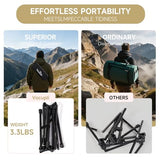 Vocpuli Camping Chair, Lightweight Folding Backpacking Hiking Chair, Compact Portable 330 lbs Capacity，Gifts for Men (Black -1pack