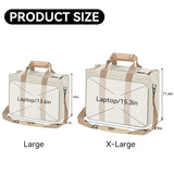 VOFANK Canvas Tote Bag for Women with Zipper and Compartments Large Work Bible Bag Crossbody Teacher College Tote Purse (Light Khaki, L)