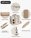 VOFANK Canvas Tote Bag for Women with Zipper and Compartments Large Work Bible Bag Crossbody Teacher College Tote Purse (Light Khaki, L)