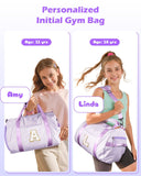Vogewood Gift for 9 Years Old Girl, Girls Travel Duffle Bag, Gifts for Teenager, Dance Bag for Girls, Personalized Kids Overnight Bags with Shoe Compartment, Teen Girl Gifts Trendy Stuff (Letter A)