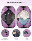 Vogewood Girl Duffle Bag with Shoe Compartment, Tween Weekend Duffle Bag, Monogram Overnight Bag for Women with Trolley Sleeve & Wet Pocket, Letter Kids Travel Bag with Makeup Bag (Letter K)