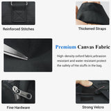 VOLGANIK ROCK Canvas Tote Bag Waterproof Nylon Multi Pocket Shoulder Bags Laptop Work Bag Teacher Purse and Handbags for Women & Men (Black)