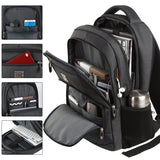 Volher 17 Inch Laptop Backpack, Business Anti Theft Slim Durable Laptops Backpack, Water Resistant College Computer Bag Gifts for Men & Women Fits 15.6 Inch Notebook - Black