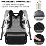Volher Laptop Backpack,Business Travel Anti Theft Slim Durable Laptops Backpack,Water Resistant College Computer Bag for Women & Men Fits 15.6 Inch Laptop and Notebook - Grey