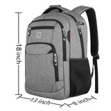 Volher Laptop Backpack,Business Travel Anti Theft Slim Durable Laptops Backpack,Water Resistant College Computer Bag for Women & Men Fits 15.6 Inch Laptop and Notebook - Grey