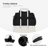 VONAL Travel Tote Bag, Large Diaper Bags 24L Waterproof Hospital Bag for Labor Delivery, Travel Diaper Tote with Changing Pad, Baby Bag with Pacifier Case,Black