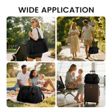 VONAL Travel Tote Bag, Large Diaper Bags 24L Waterproof Hospital Bag for Labor Delivery, Travel Diaper Tote with Changing Pad, Baby Bag with Pacifier Case,Black