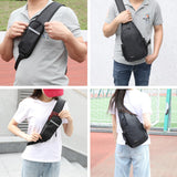 Voova Crossbody Sling Backpack Sling Bag for Men Women, Travel Hiking Chest Bag Daypack, Small over the Shoulder Backpack, Black