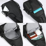 Voova Crossbody Sling Backpack Sling Bag for Men Women, Travel Hiking Chest Bag Daypack, Small over the Shoulder Backpack, Black