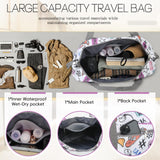 VOOWO Rolling Duffel Bag with Wheels - Foldable Expandable Duffle Bag with Wheels for Travel, Rolling Luggage Bag Carry On Bag with Wheel, Large Rolling Backpack Weekend Bag for Men Women (White)