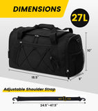 Vorspack Gym Bag for Men - 18 Inches Duffle Bag for Travel Duffel Bag with Shoe Compartment Lightweight Travel Bag for Gym Sports Overnight Weekender - Black