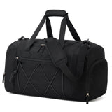 Vorspack Gym Bag for Men - 21 Inches Duffle Bag for Travel Water-resistant Travel Bag with Shoe Compartment Wet Pocket Duffel Bag for Gym Sports Travel Weekender Overnight - Black
