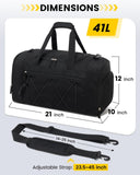 Vorspack Gym Bag for Men - 21 Inches Duffle Bag for Travel Water - resistant Travel Bag with Shoe Compartment Wet Pocket Duffel Bag for Gym Sports Travel Weekender Overnight - Black