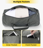 Vorspack Small Duffel Bag 20 Inches Foldable Gym Bag for Men Women Duffle Bag Lightweight with Inner Pocket for Travel Sports - Grey