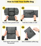 Vorspack Small Duffel Bag 20 Inches Foldable Gym Bag for Men Women Duffle Bag Lightweight with Inner Pocket for Travel Sports - Grey