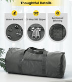 Vorspack Small Duffel Bag 20 Inches Foldable Gym Bag for Men Women Duffle Bag Lightweight with Inner Pocket for Travel Sports - Grey