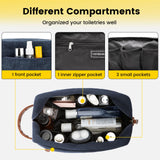 Vorspack Toiletry Bag Hanging Dopp Kit for Men Water Resistant Canvas Shaving Bag with Large Capacity for Travel - Navy Blue