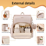 vosmles Stylish Baby Diaper Bag, Baby Bag with Changing Pad, Pacifier Case& Stroller Straps, Large Diaper Backpack Boy Girl, Water Resistant Travel Diaper Backpack for Mom Dad