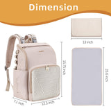 vosmles Stylish Baby Diaper Bag, Baby Bag with Changing Pad, Pacifier Case& Stroller Straps, Large Diaper Backpack Boy Girl, Water Resistant Travel Diaper Backpack for Mom Dad