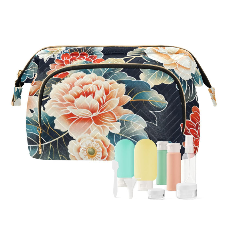 voucong Cosmetics Bag Portable Women Cash Wallet for Bag For Women Japanese Water Lily Bloom