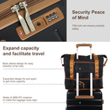 Voytra 5 Piece Luggage Set for Family Travel, Lightweight Hardshell PC+ABS Suitcases set, Suitcase with 8 Smooth Spinner Wheels, TSA Lock, YKK Zippers(20' 24' 28' Black)