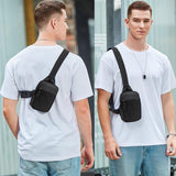 Vpoofree Mini Sling Bag for Men and Women, Small Anti Theft Crossbody Sling Backpack Fanny Pack Chest Bag for Travel Sport Running Hiking (Black Mini Sling Bag for Men and Women)