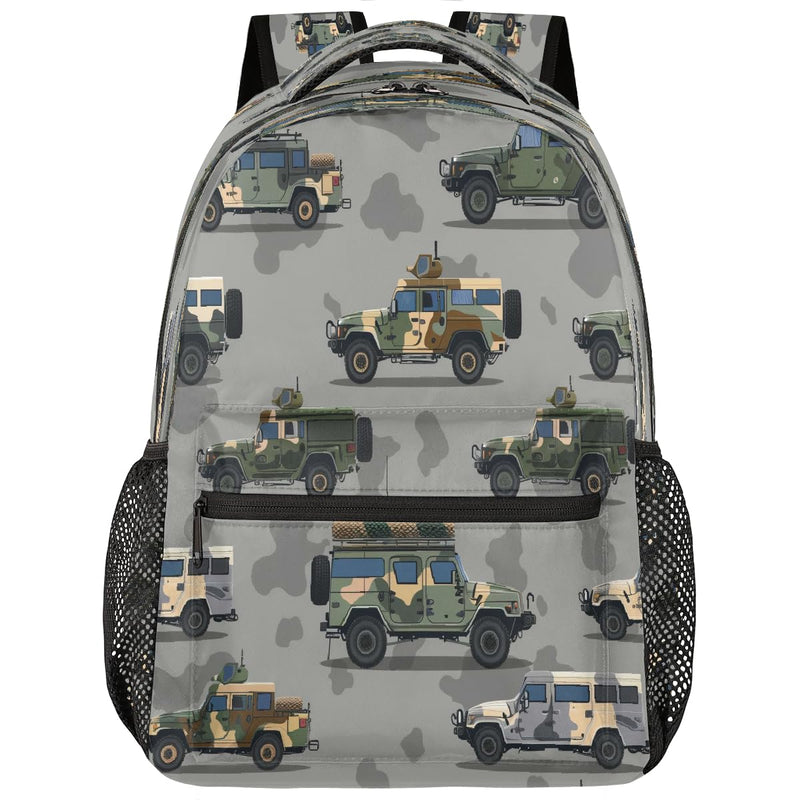 VQUVQV Backpack for Women Men Waterproof Backpack with Laptop Compartment, Lightweight Carry On Backpack for Travel, Work, Picnic, Cute Military Jeep Pattern