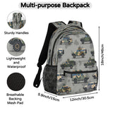 VQUVQV Backpack for Women Men Waterproof Backpack with Laptop Compartment, Lightweight Carry On Backpack for Travel, Work, Picnic, Cute Military Jeep Pattern