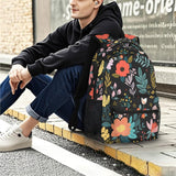 VQUVQV Flower Travel Backpack for Women Men, Water Resistant Laptop Bookbag College School Bag, Large Capacity Floral Print Daypack Schoolbag