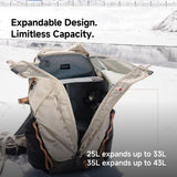VSGO Pocket Ranger Expandable 35L - 43L Photography & Outdoor Backpack – 35L Lightweight Waterproof Camera Bag for Hiking, Mountaineering, Travel