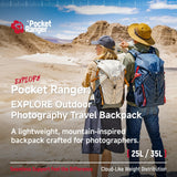 VSGO Pocket Ranger Expandable 35L - 43L Photography & Outdoor Backpack – 35L Lightweight Waterproof Camera Bag for Hiking, Mountaineering, Travel