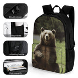 VTCTOASY Laptop Backpack for Men Women Lightweight Backpack Hi Bear Sit on The Lawn Daypack Rucksack with Compartment Laptop Bag