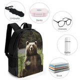 VTCTOASY Laptop Backpack for Men Women Lightweight Backpack Hi Bear Sit on The Lawn Daypack Rucksack with Compartment Laptop Bag