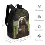 VTCTOASY Laptop Backpack for Men Women Lightweight Backpack Hi Bear Sit on The Lawn Daypack Rucksack with Compartment Laptop Bag