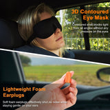 Vzpeun Travel Pillow - Hooded Neck Pillow Airplane Memory Foam Filling for Plane, Office, Cars Sleeping, Road Trip, Long Flights, Portable Plane Accessories, Includes Eye Mask & Earplugs (Green)